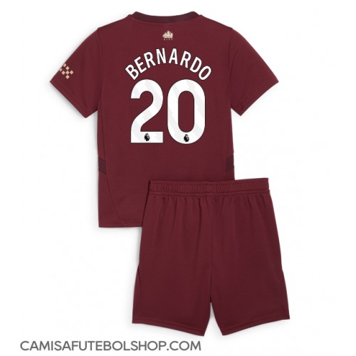 Camisa de time de futebol Manchester City Bernardo Silva #20 Replicas 3º Equipamento Infantil 2024-25 Manga Curta (+ Calças curtas)